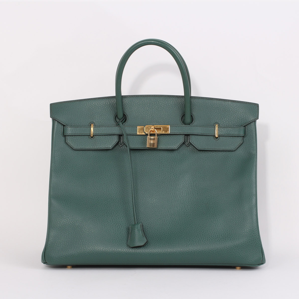 Pre-owned Bag Hermès Birkin 40 green grained leather Opportunities.